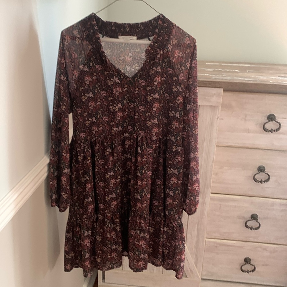 American Eagle Fall Dress, floral, Size M